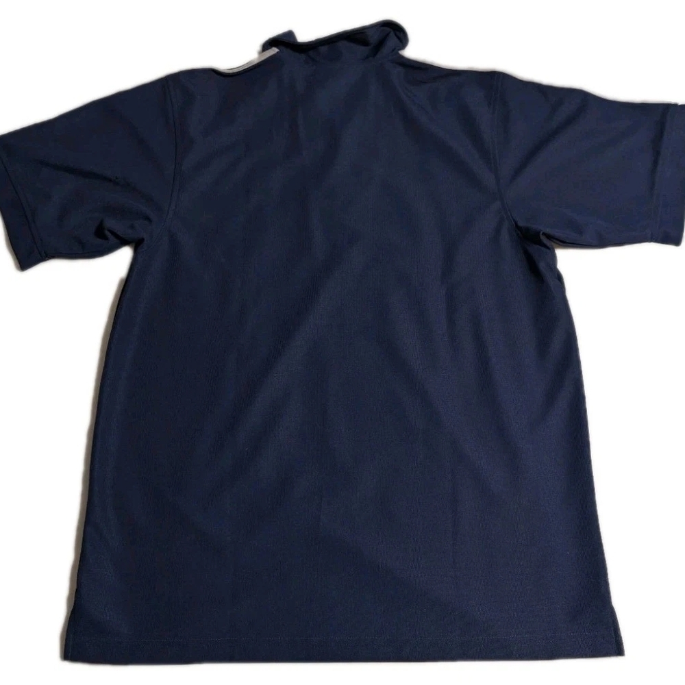 Adidas New York Yankees Quarter Zip Polo Shirt Men’s L Blue MLB Silver Stripes - Picture 6 of 8